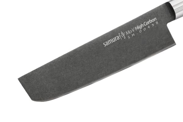 Samura MO-V Stonewashed Nakiri Kniv - 6,6 tommer (167mm) | Premium Japansk Stål Kokkekniv til Præcis Grøntsagsskæring