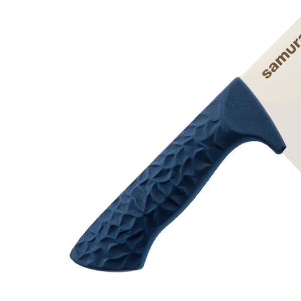 Samura ARNY Premium 8.2" Aasialainen kokkiveitsi laivastonsinisellä pionikahvalla - Korkealaatuinen japanilainen teräskeittiöveitsi tarkkaan leikkaami