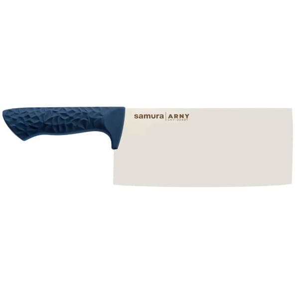 Samura ARNY Premium 8.2" Aasialainen kokkiveitsi laivastonsinisellä pionikahvalla - Korkealaatuinen japanilainen teräskeittiöveitsi tarkkaan leikkaami