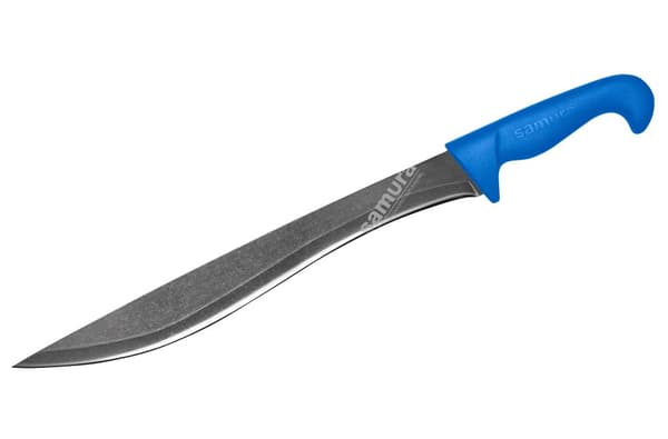 Samura Sultan Pro 11.9" Yatagan Veitsi - Premium-kivipesty terä sinisellä kahvalla, japanilainen teräskeittiöveitsi kulinaariseen huippuosaamiseen