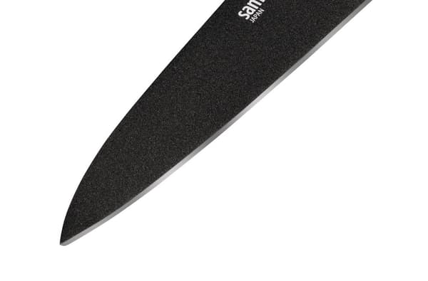Samura SHADOW 4.7" apuveitsi - Japanilainen teräs mustalla tarttumattomalla pinnoitteella vaivattomaan keittiön tarkkuuteen ja kestävyyteen