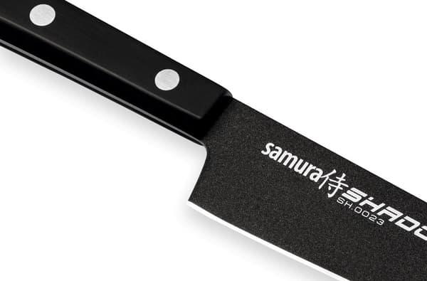 Samura SHADOW 7.7" Viipalointiveitsi - Japanilainen teräs mustalla tarttumattomalla pinnoitteella vaivattomaan leikkaamiseen ja ammattimaiseen tarkkuu