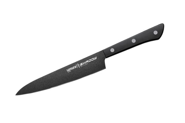 Samura SHADOW 7.7" Viipalointiveitsi - Japanilainen teräs mustalla tarttumattomalla pinnoitteella vaivattomaan leikkaamiseen ja ammattimaiseen tarkkuu