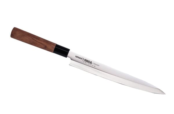 Samura OKINAWA 9.4" Yanagiba-veitsi - Premium japanilaisesta teräksestä valmistettu keittiöveitsi, jossa on yksipuolinen terä tarkkaan viipalointiin j
