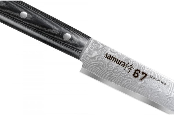Samura 67-kerroksinen Damaskus-leikkuuveitsi - 7,7" japanilaisesta teräksestä valmistettu keittiöveitsi tarkkaan leikkaamiseen ja kulinaariseen erinom