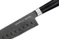Miniatyrbillede 3 af 5: Samura MO-V 7" Stonewash Santoku Kniv - Hulslibet Japansk Stål Køkkenkniv til Præcisionsskæring og Kulinarisk Ekspertise