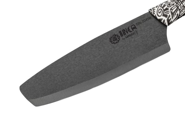 Samura INCA 6.5" Nakiri-kniv - Premium sort zirkonia keramisk klinge, japansk stål, ideel til præcisionsskæring af grøntsager i køkkenet