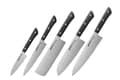 Miniatyrbillede 1 af 2: Samura HARAKIRI Professionelt 5-delt køkkenknivsæt med hvide håndtag: Skrællekniv, Universalkniv, Nakiri, Santoku og C - Premium japansk stålkøkkenkni
