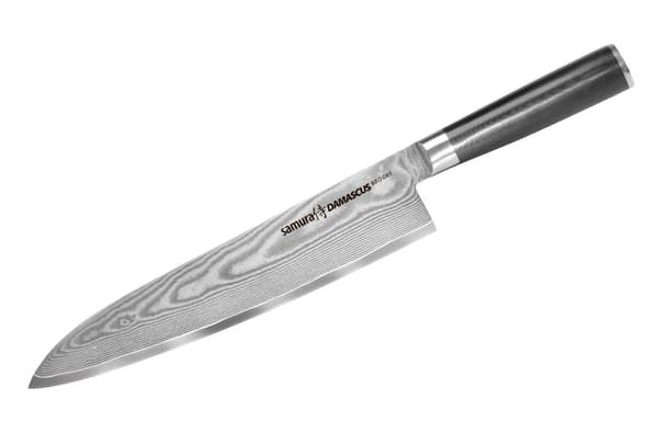Samura DAMASCUS Ammattilaiskokin Veitsi 9.4" / 240mm - Ensiluokkainen Japanilainen Teräs Keittiötyökalu Kulinaariseen Huippuosaamiseen