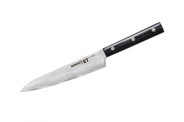 Samura DAMASCUS 67 Keittiön Yleisveitsi - 6.0"/150mm, 67 Kerrosta Ensiluokkaista Japanilaista Terästä Tarkkaan Leikkaamiseen ja Kulinaariseen Erinomai