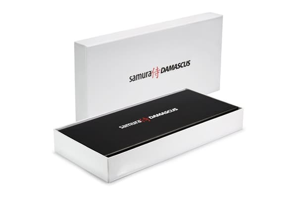 Samura Damascus Keittiöveitsisetti - 3-osainen Lahjapakkaus Kokoelma: Kuorimisveitsi, Yleisveitsi ja Kokinveitsi - Ensiluokkaiset Japanilaiset Teräksi