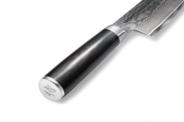 SAMURA Damascus - Professionel Japansk Køkkenkniv Nakiri, 240 mm Håndtag G-10. Hårdhed 61 HRC.