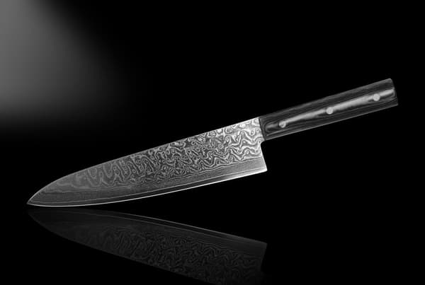 SAMURA Damascus 67 Kokinveitsi 208mm/8.2". Kovuus 61 HRC