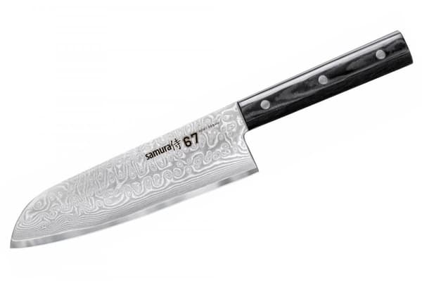 Samura DAMASCUS 67 Santoku Hohlschliff 175 mm