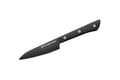 Miniatyrbillede 2 af 8: Samura Shadow køkkenkniv til begyndere, 3-delt knivsæt med 15 cm universalkniv, 9 cm grøntsagskniv og 21 cm kokkekniv. Fremstillet af ægte japansk stå
