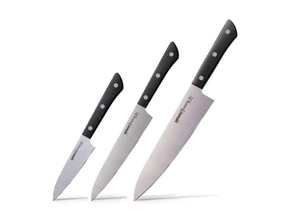 SAMURA Harakiri 3 Messer Set. musta kahva