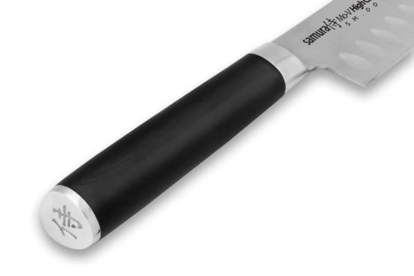 SAMURA MO-V Santokukniv, 138 mm, Højtydende japansk rustfrit stål, barberbladsskarp kant, ergonomisk greb