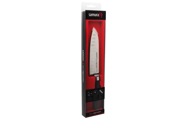 SAMURA MO-V Santokukniv, 138 mm, Højtydende japansk rustfrit stål, barberbladsskarp kant, ergonomisk greb