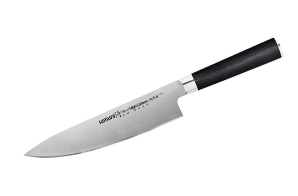 SAMURA MO-V Profi Messer Gave Sæt Ultra-skarp, lavet af japansk AUS 8 rustfrit stål, 18 cm klinge, med G10 håndtag af kulstof