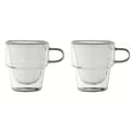 Miniatyrbillede 4 af 4: LIVIT Espresso Krus, Borosilikatglas, Dobbeltvægget, 80 ml, Sæt med 2