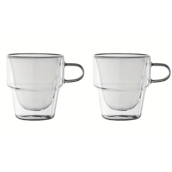LIVIT Kahvimukit, Borosilikaattilasi, Kaksiseinäinen, 250 ml, 2 kpl setti