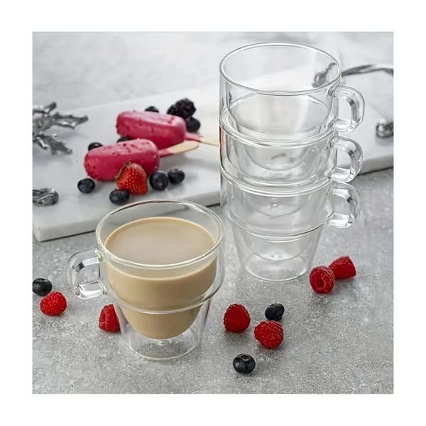 LIVIT Kahvimukit, Borosilikaattilasi, Kaksiseinäinen, 250 ml, 2 kpl setti