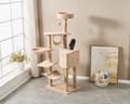 Pikkukuva 7 / 9: LIVIT Premium kissatalo raapimispuulla, beige, 40x60x150 cm