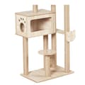 Miniatyrbild 3 av 7: LIVIT Premium Katt Hus med Klösstolpe, Beige, 40x60x135 cm