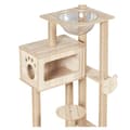 Miniatyrbild 7 av 7: LIVIT Premium Katt Hus med Klösstolpe, Beige, 40x60x135 cm