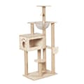 Miniatyrbild 2 av 7: LIVIT Premium Katt Hus med Klösstolpe, Beige, 40x60x135 cm