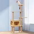 Pikkukuva 2 / 2: LIVIT Premium kissatalo raapimispuulla, beige, 37x57x135 cm