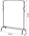 Pikkukuva 3 / 5: LIVIT valkoinen vaateteline kenkäsäilytyksellä, 150x110x40 cm