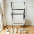 Pikkukuva 5 / 5: LIVIT Kylpyhuonehylly WC:n Yläpuolelle, Musta, 48x25x158 cm