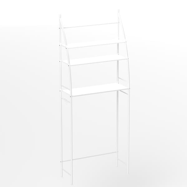 LIVIT Badrumshylla Över Toalett, Vit, 48x25x166 cm