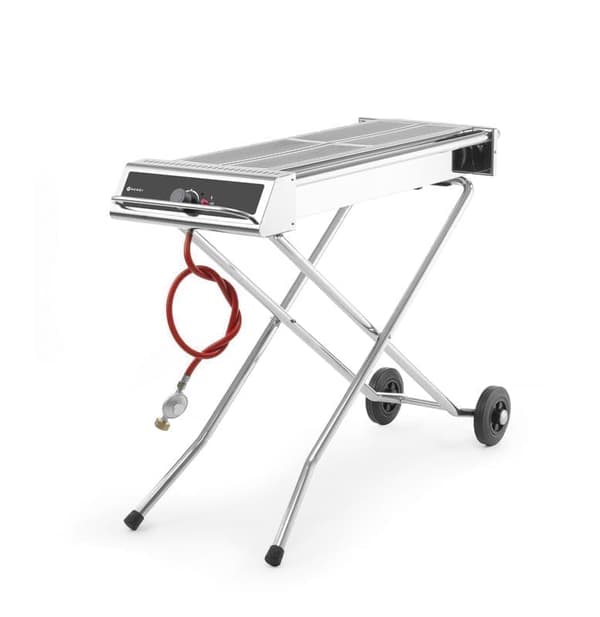Hendi Xenon Pro gasolgrill 7,5kW, 86×26 cm galler, fällbar Rostfritt stål