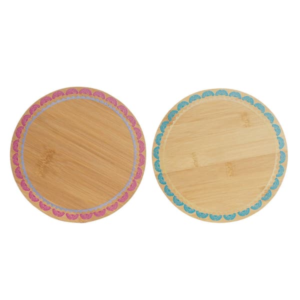 Table Mat DKD Home Decor Boho 20 x 20 x 1 cm Turquoise Maroon Colonial