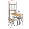 Miniatyrbild 8 av 9: vidaXL Fällbart frukost bar set med 2 stolar