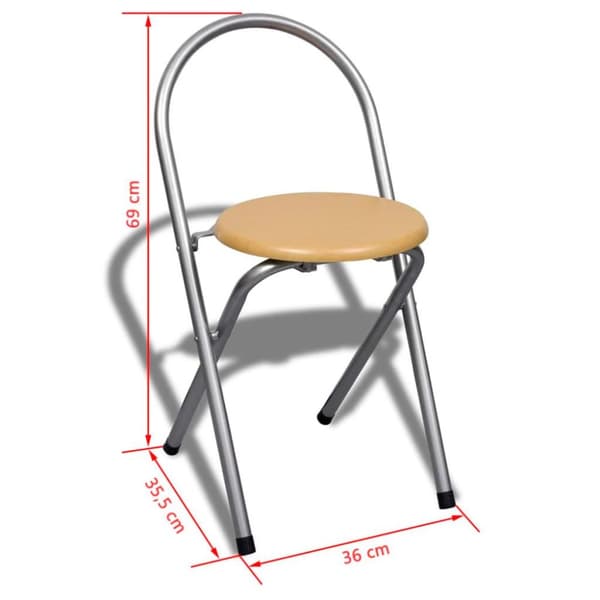 vidaXL Fällbart frukost bar set med 2 stolar