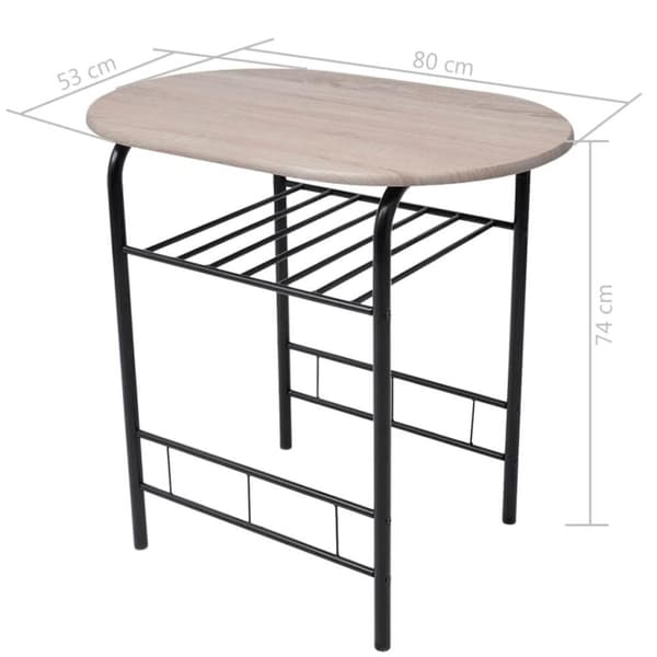 vidaXL Frukostbar med stolar MDF