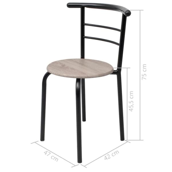 vidaXL Frukostbar med stolar MDF