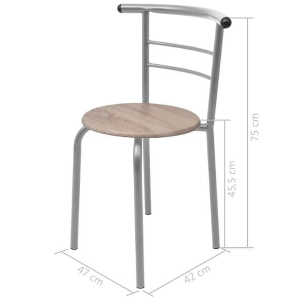 vidaXL Frokostbar med stoler MDF