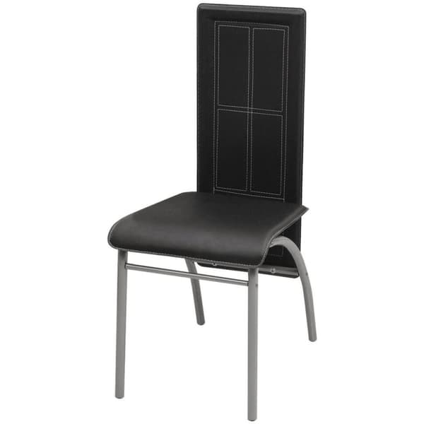 vidaXL Matbord och stolar 5 delar svart