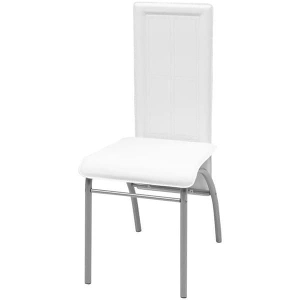 vidaXL Matbord och stolar 5 delar vit