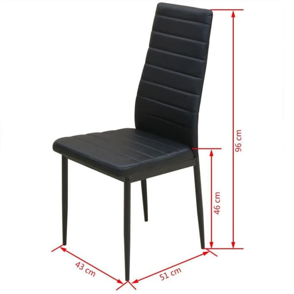 vidaXL Matgrupp 3 Delar, Bord och Stolar, Svart