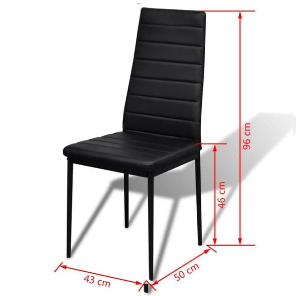 vidaXL spisebordssæt 5 dele sort