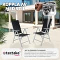 Miniatyrbild 3 av 8: 2 hopfällbara trädgårdsstolar i aluminium - silver