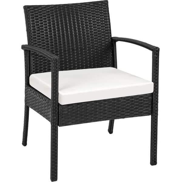 Polyrattan havemøbelsæt Sparta med bænk - sort