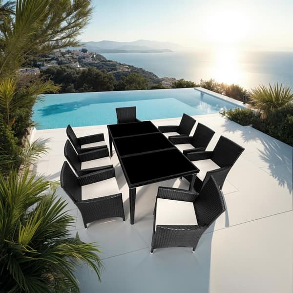 Polyrattan loungesæt Menorca - sort