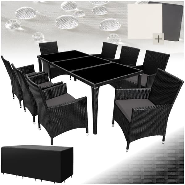 Polyrattan loungesæt Menorca - sort