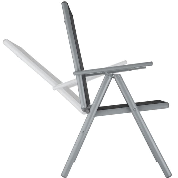 Klapstol i aluminium 4 stk. - sølv